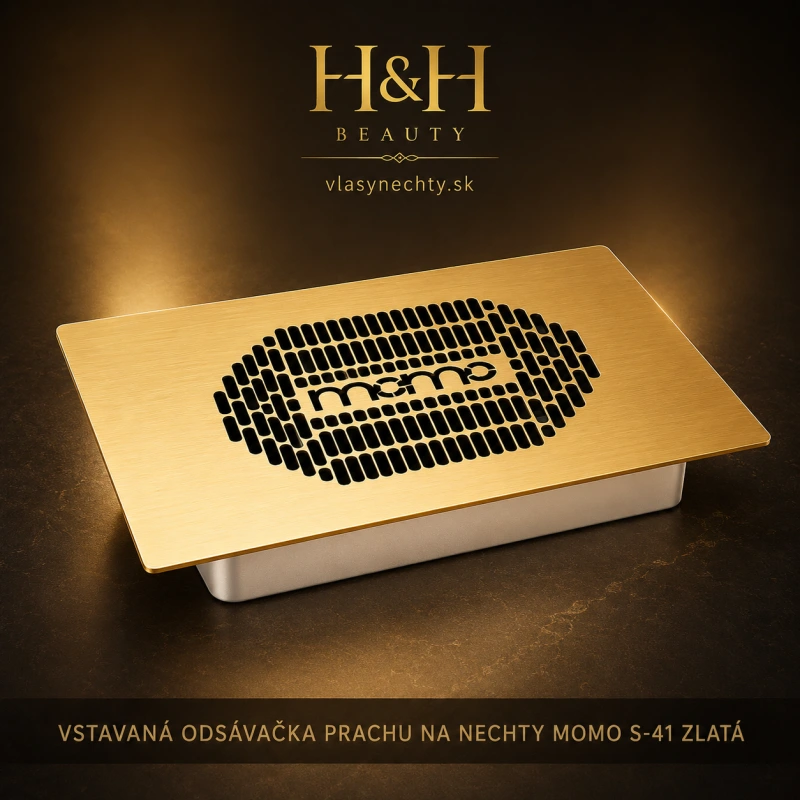 VSTAVANÁ ODSÁVAČKA PRACHU NA NECHTY Momo S-41 zlatá