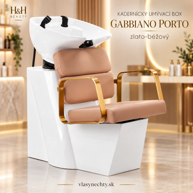 KADERNÍCKY UMÝVACÍ BOX GABBIANO Porto zlato béžový