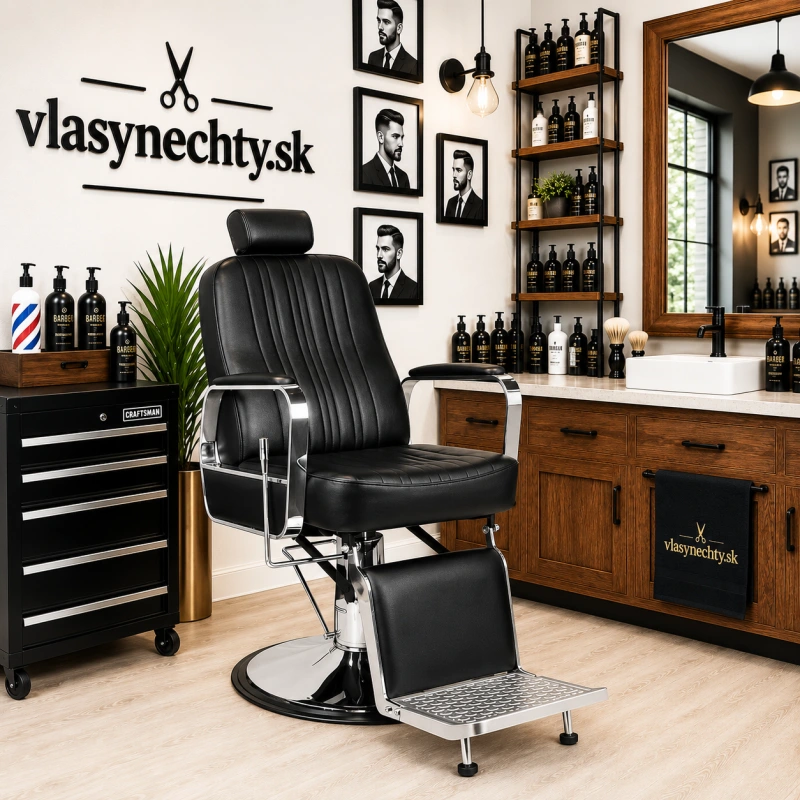 BARBERSKE KRESLO GABBIANO PATRIZIO ČIERNE