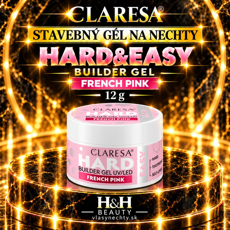 CLARESA ŻEL BUDUJĄCY HARD&EASY BUILDER GEL FRENCH PINK 12g
