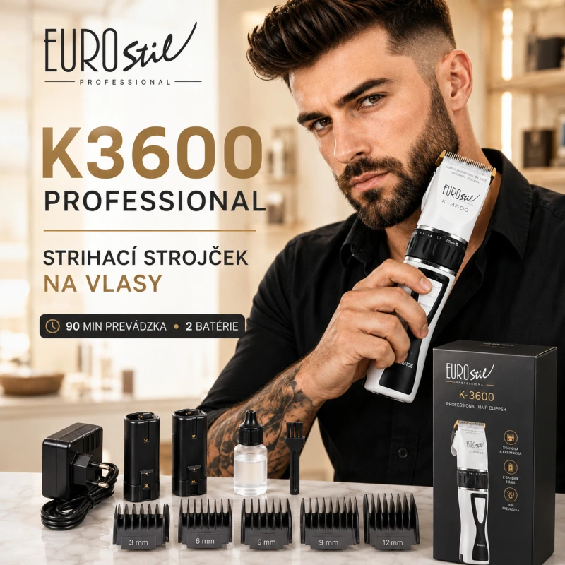 EUROSTIL K3600 PROFESSIONAL – Strihací strojček na vlasy