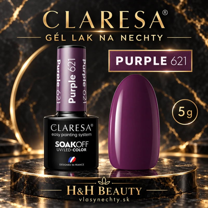CLARESA GÉL LAK NA NECHTY PURPLE 621 -5g