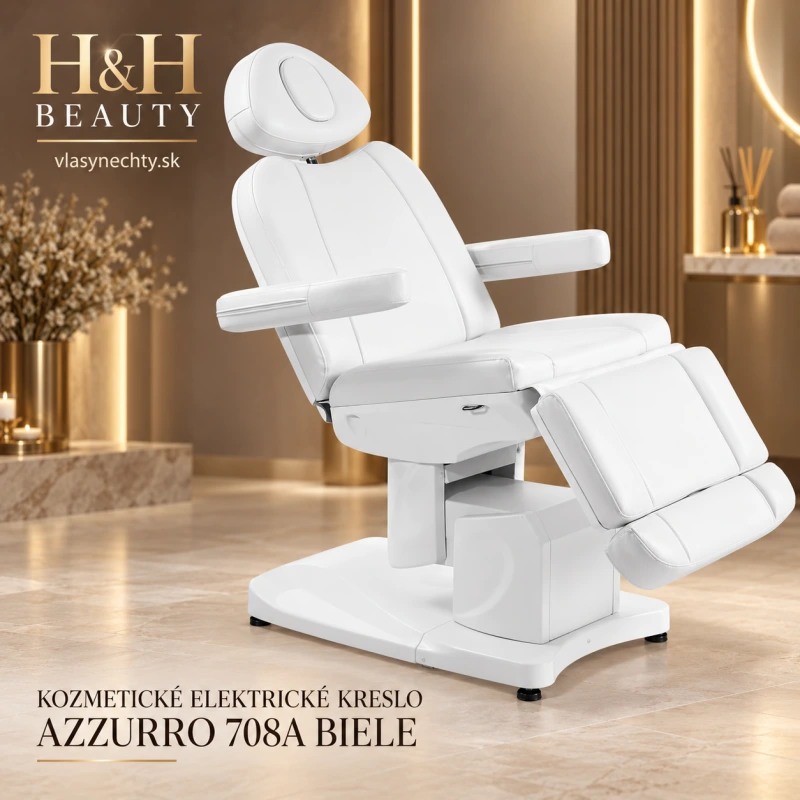 KOZMETICKÉ ELEKTRICKÉ KRESLO AZZURRO 708A BIELE