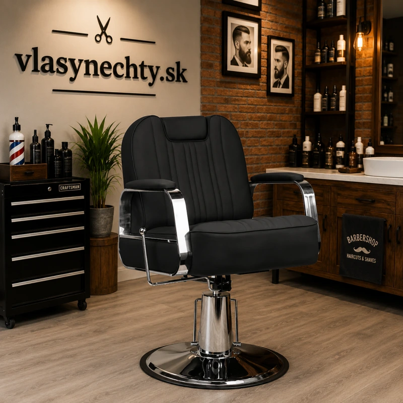 BARBERSKE KRESLO GABBIANO  RUFO ČIERNE