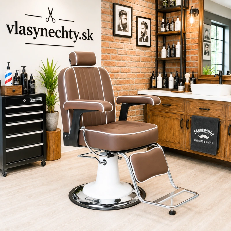 BARBERSKE KRESLO GABBIANO AMADEO HNEDE
