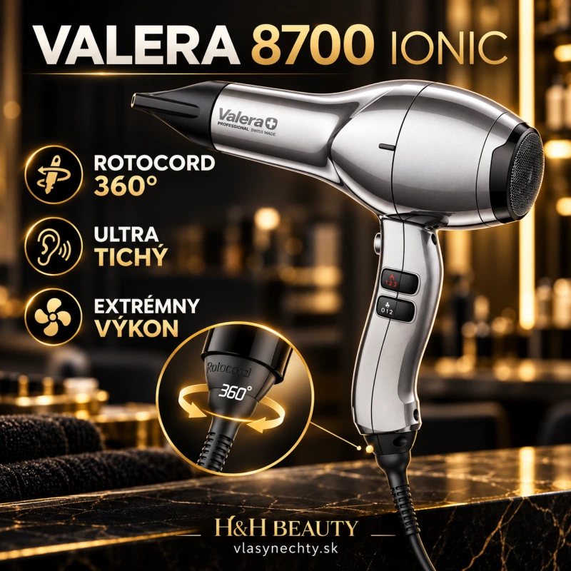 VALERA 8700 IONIC Rotocord – ultra tichý profesionálny fén s extrémnym výkonom