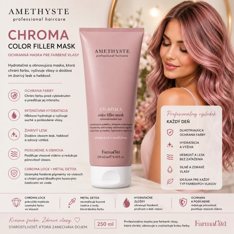 Farmavita AMETHYSTE CHROMA COLOR FILLER MASK 250ml