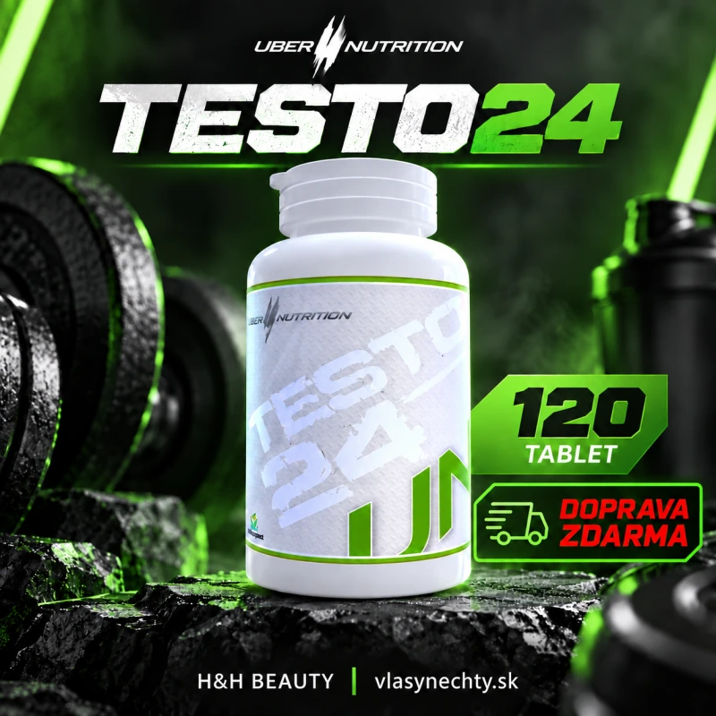 Uber Nutrition Testo24 120 tabliet - Najsilnejší legálne schválený stimulant testosterónu