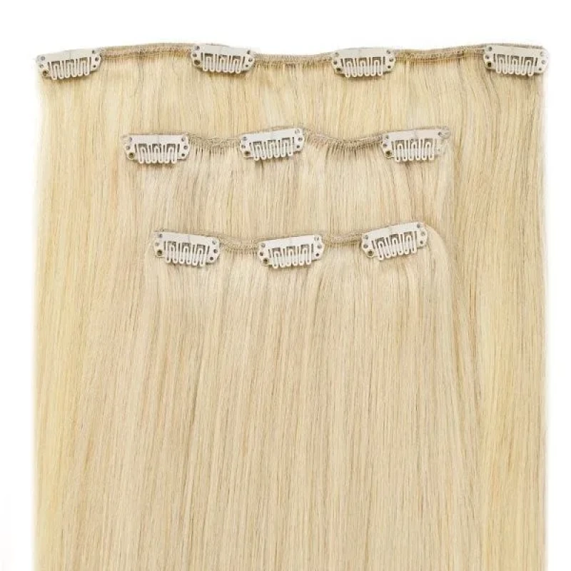 SANGRA HAIR TWENTY 75 – Prírodné clip-in vlasy, 50 cm celková dĺžka, 3 kusy