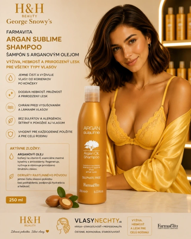 Farmavita ARGAN ŠAMPÓN S ARGANOVÝM OLEJOM 250 ML 2