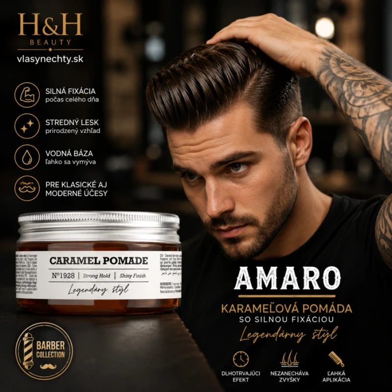 AMARO Karamelová Pomáda so silnou fixáciou "Legendárny štýl" 100ml 2