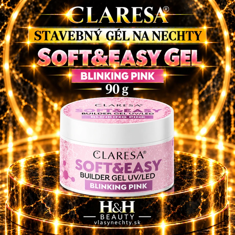 CLARESA Soft&Easy Builder Gel BLINKING PINK 90 g