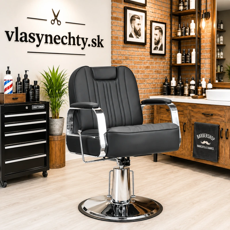 BARBERSKE KRESLO GABBIANO  RUFO ČIERNE