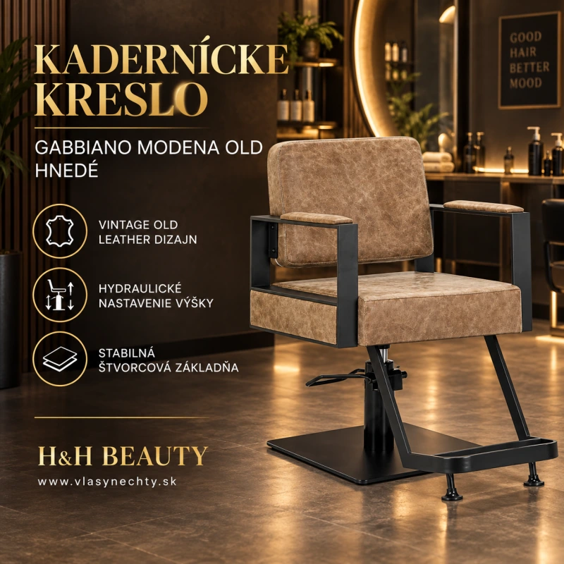 KADERNÍCKE KRESLO GABBIANO MODENA OLD hnedé
