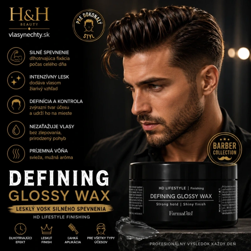 Farmavita DEFINING GLOSSY WAX - LESKLÝ VOSK SILNÉHO SPEVNENIA 2