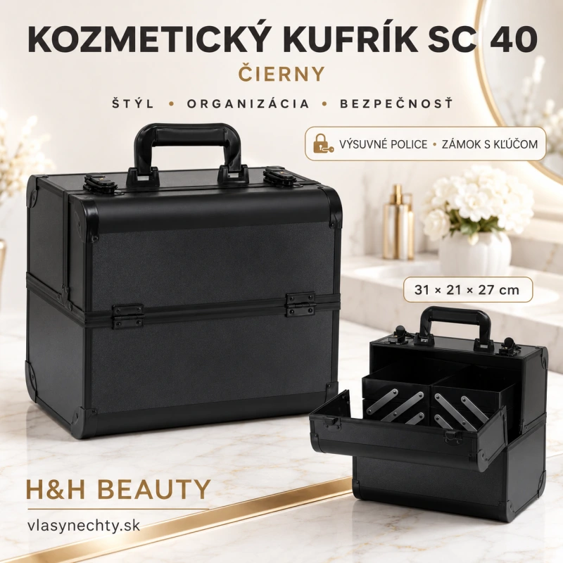 Kozmetický kufrík SC 40 čierny