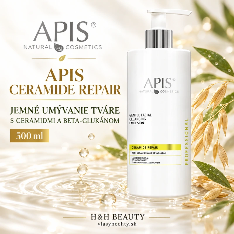 Apis CERAMIDE REPAIR Jemné umývanie tváre s ceramidmi a beta glukánom 500 ml