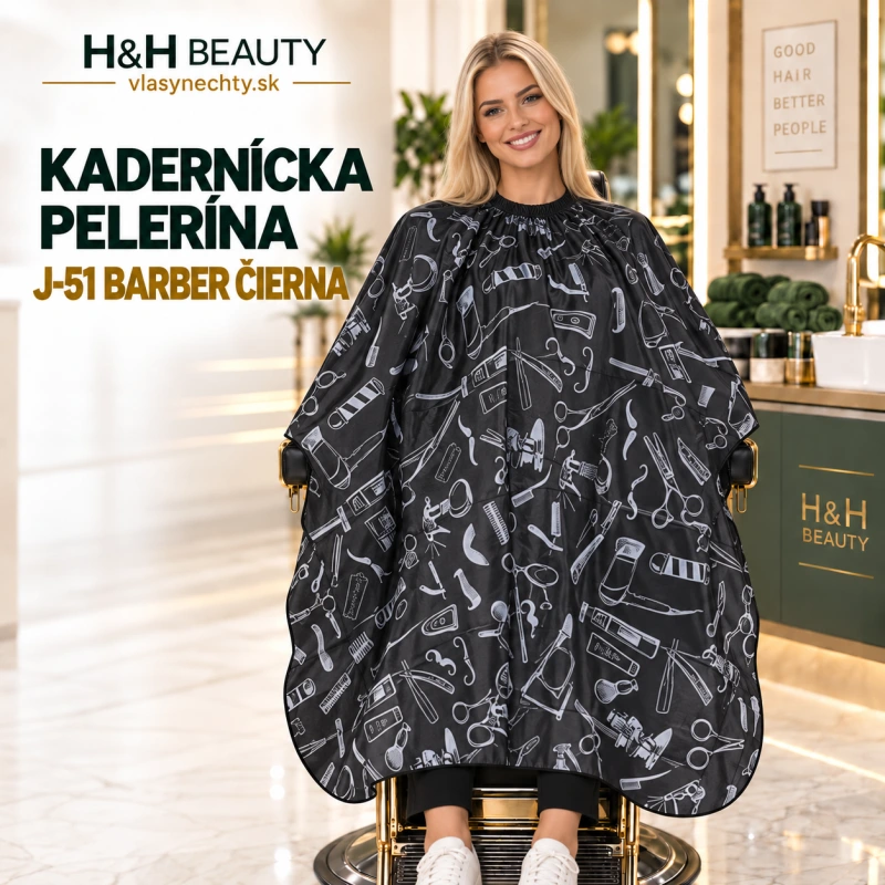 KADERNÍCKA PELERÍNA J-51 BARBER ČIERNA