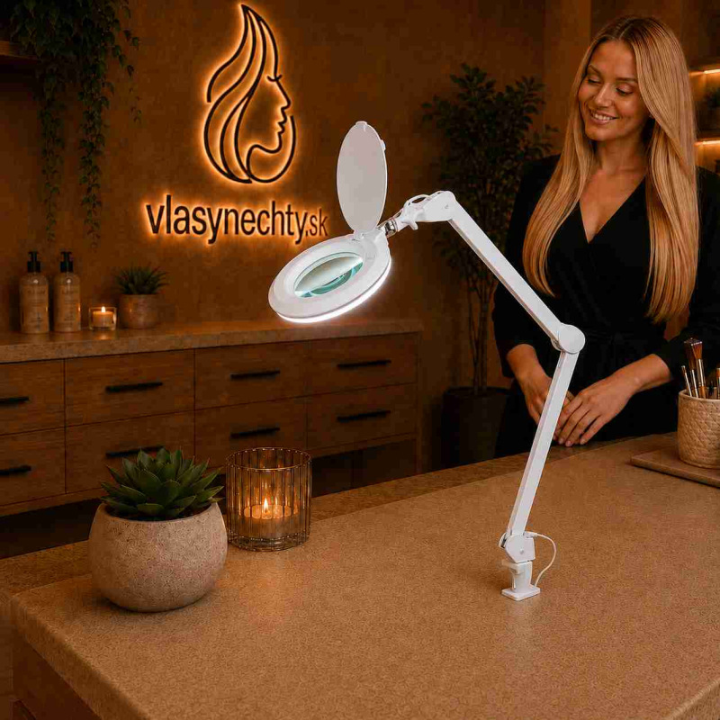 Lupa s osvetlením Elegante 6031, 60 LED SMD 3D, na pracovnú dosku, s reguláciou intenzity