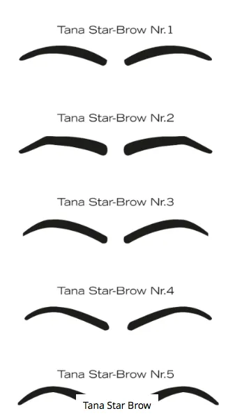 TANA-Cosmetics STAR-BROW šablóny na obočie 6 kusov