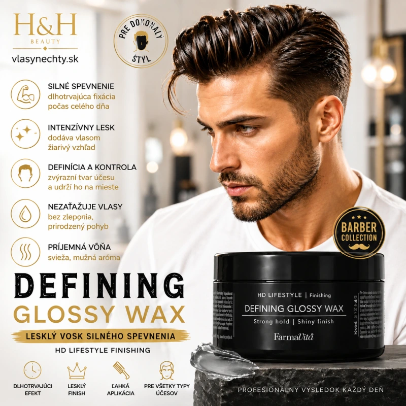 Farmavita DEFINING GLOSSY WAX - LESKLÝ VOSK SILNÉHO SPEVNENIA
