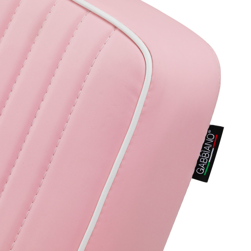 BARBERSKÉ KRESLO GABBIANO VISIONERIO ružové, chrómový rám 10