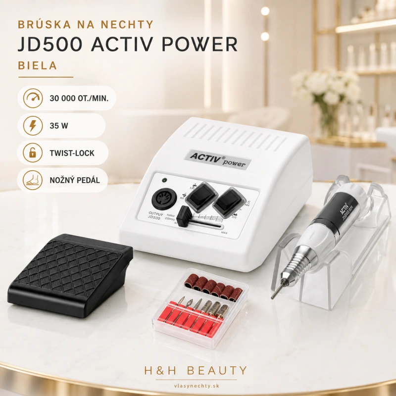 BRÚSKA NA NECHTY JD500 ACTIV POWER BIELA  35W