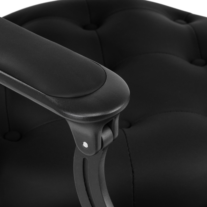 Barberské kreslo Gabbiano Niccolo čierny s čiernou základňou 8