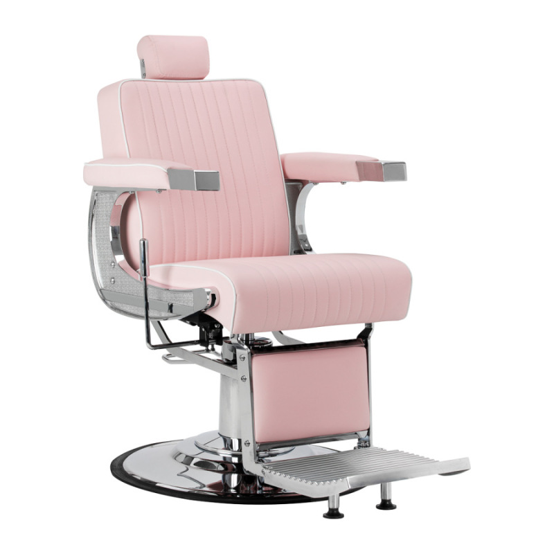 BARBERSKÉ KRESLO GABBIANO VISIONERIO ružové, chrómový rám 17