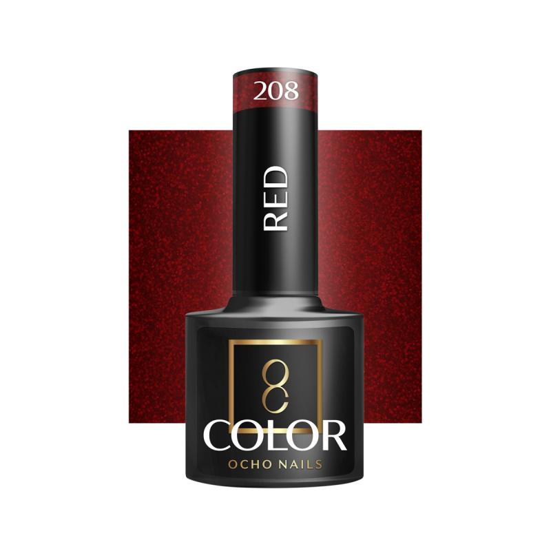 OCHO NAILS HYBRIDNÝ LAK NA NECHTY red 208 -5 g