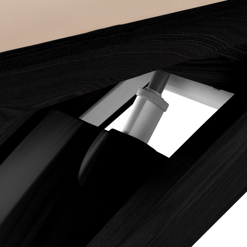 Leżanka SPA Sillon Siesta kremowa z czarną podstawą 12