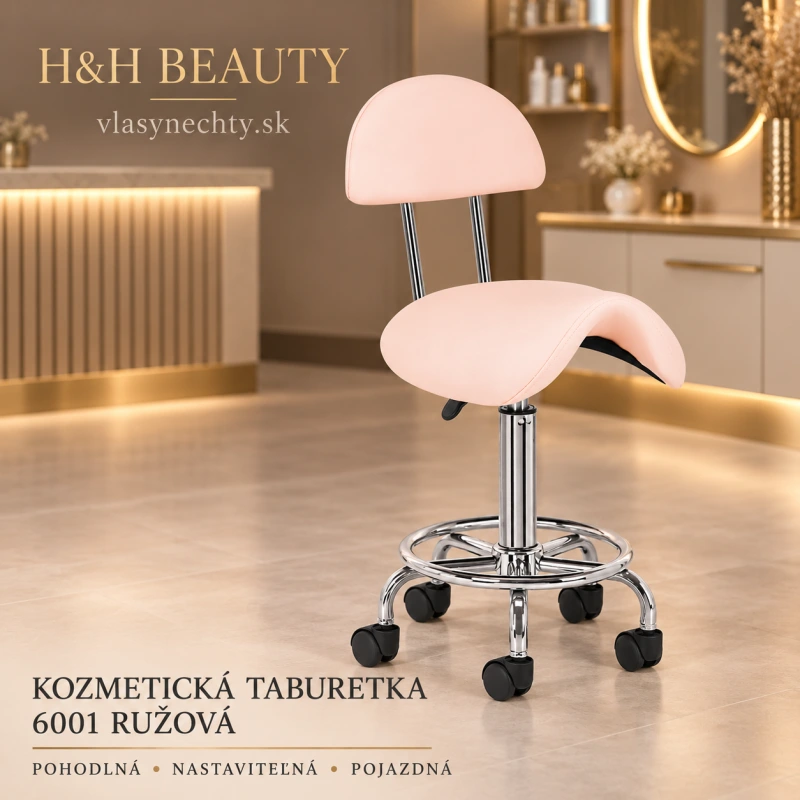 Kozmetická taburetka 6001 ružová