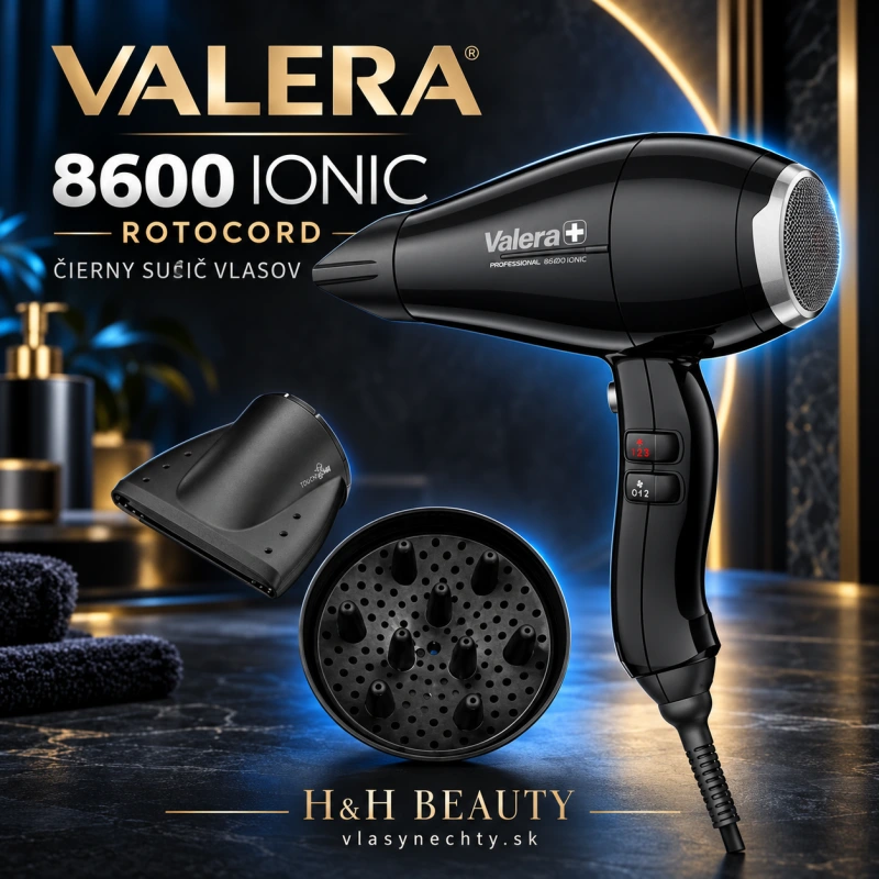 VALERA 8600 IONIC Rotocord sušič vlasov čierny