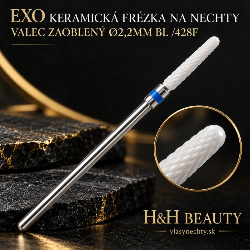 EXO KERAMICKÁ FRÉZKA NA NECHTY VALEC ZAOBLENÝ Ø2,2MM BL /428F