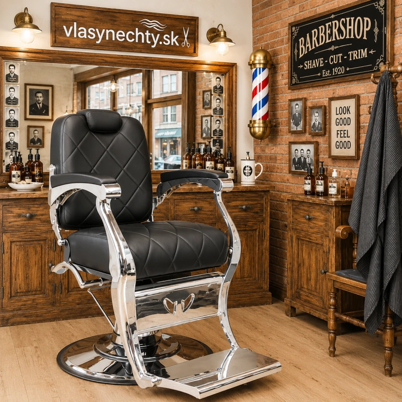 BARBERSKE KRESLO GABBIANO DARIO ČIERNE
