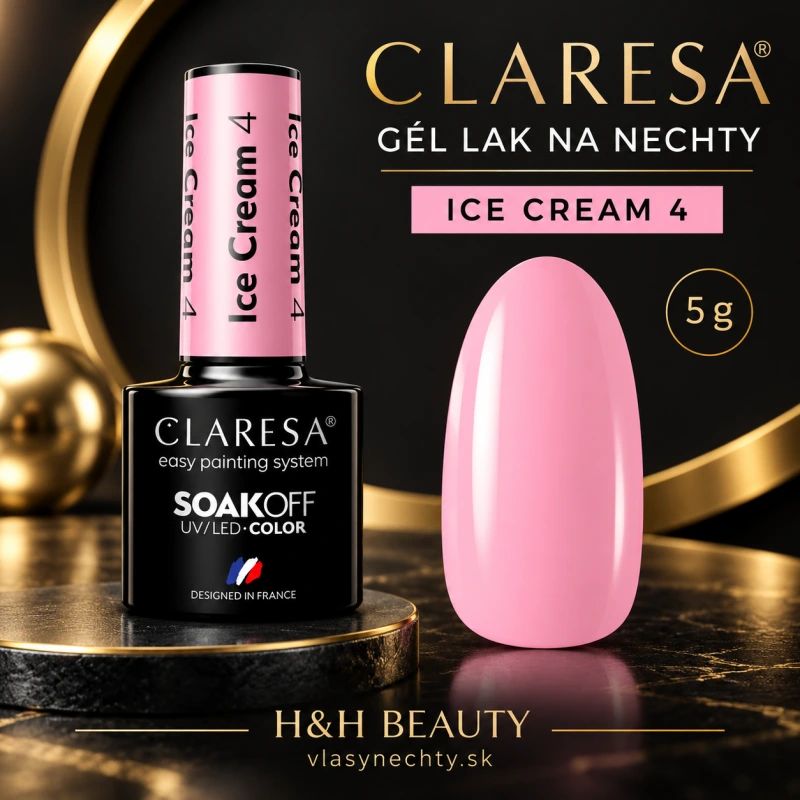 CLARESA GÉL LAK NA NECHTY Ice cream 4 - 5g