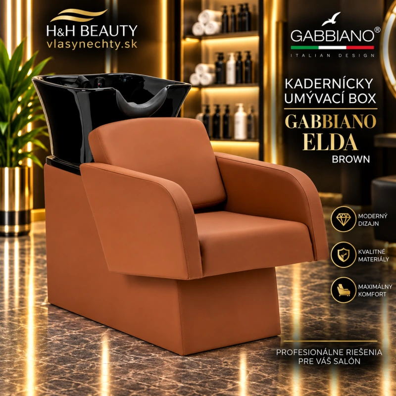 KADERNÍCKY UMÝVACÍ BOX GABBIANO Elda Brown