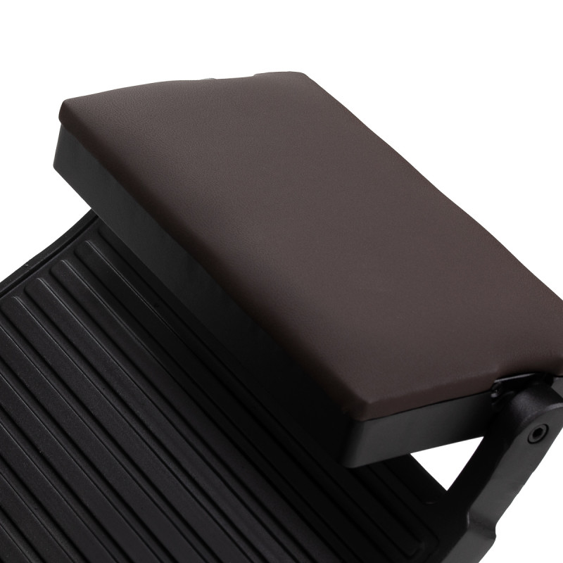 BARBERSKE KRESLO GABBIANO Bruno s čiernym rámom hnedé 8