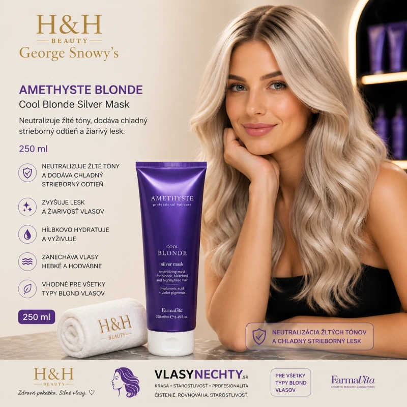 Farmavita AMETHYSTE BLONDE Cool Blonde Silver Mask 250ml