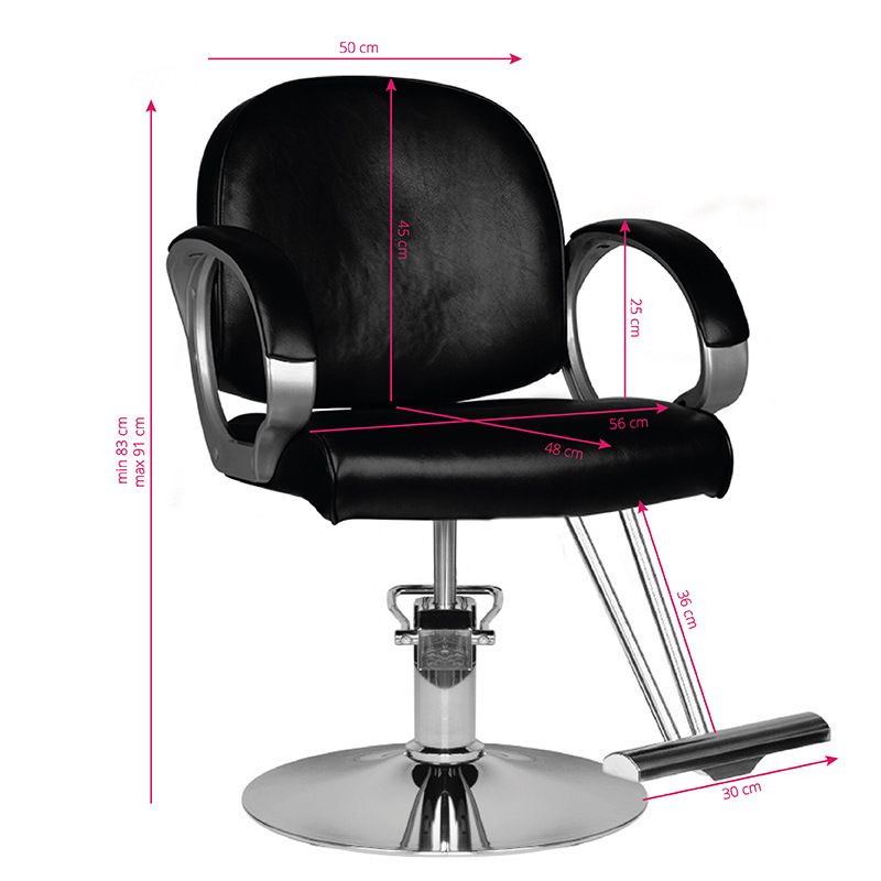 Kadernícke kreslo Hair System HS00 black 4