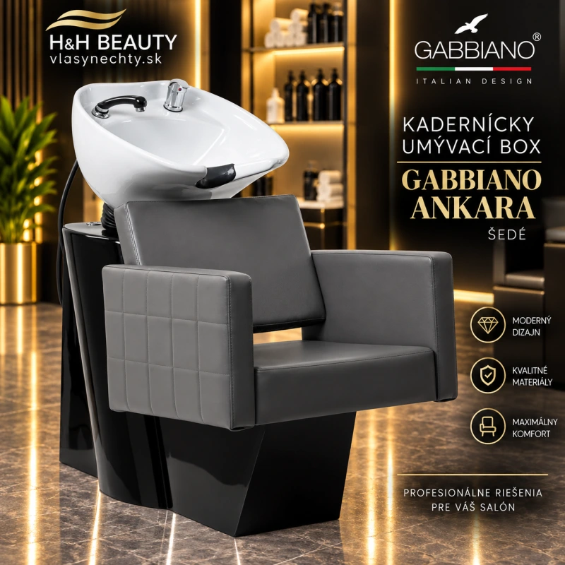 KADERNÍCKY UMÝVACÍ BOX GABBIANO ANKARA ŠEDÉ