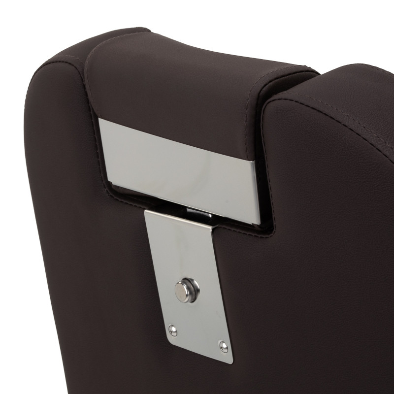 BARBERSKE KRESLO GABBIANO Bruno s čiernym rámom hnedé 9