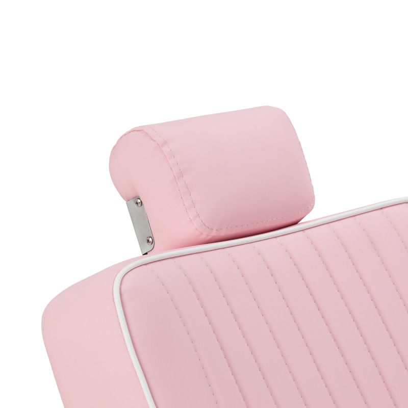 BARBERSKÉ KRESLO GABBIANO VISIONERIO ružové, chrómový rám 7