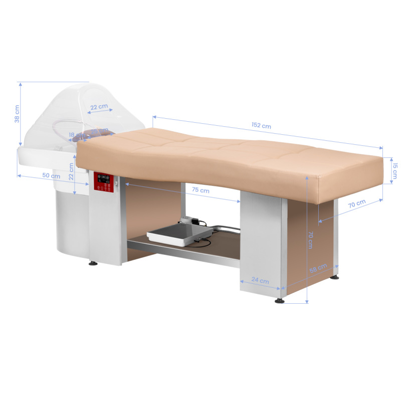 KADERNÍCKY UMÝVACÍ BOX GABBIANO Head Spa 017 bežový 16