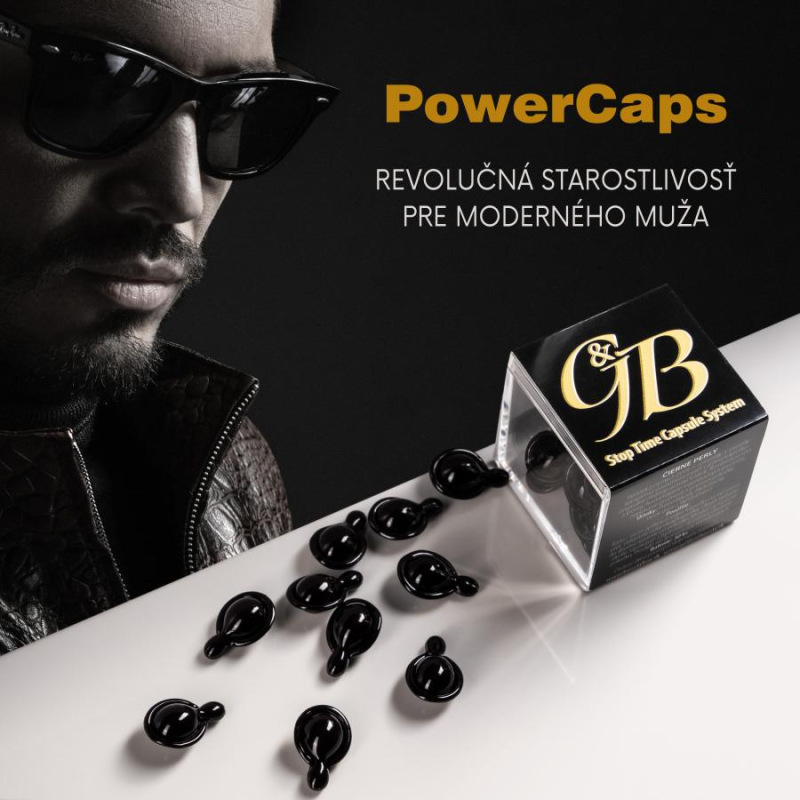 Stop Time Capsule System - PowerCaps pre mužov - čierne perly 30 kusov 3
