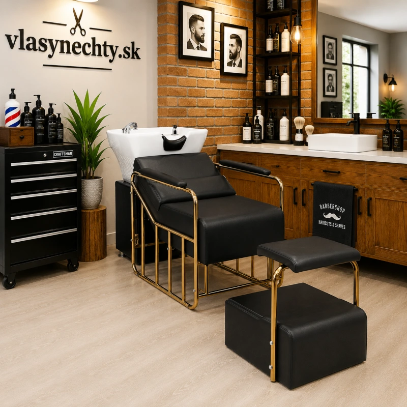 KADERNÍCKY UMÝVACÍ BOX GABBIANO MAYKA ZLATO ČIERNY