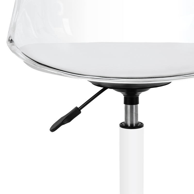 Kozmetické kreslo Ghost – transparentné / biele 4