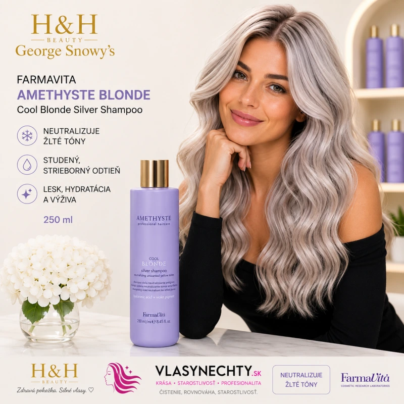 Farmavita AMETHYSTE BLONDE Cool Blonde Silver Shampoo 250ml