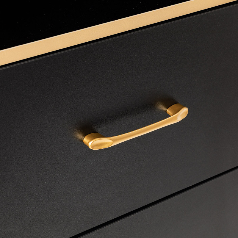 Stacja fryzjerska Labor Gabbiano TOTEM czarna ze złotym okuciem 9