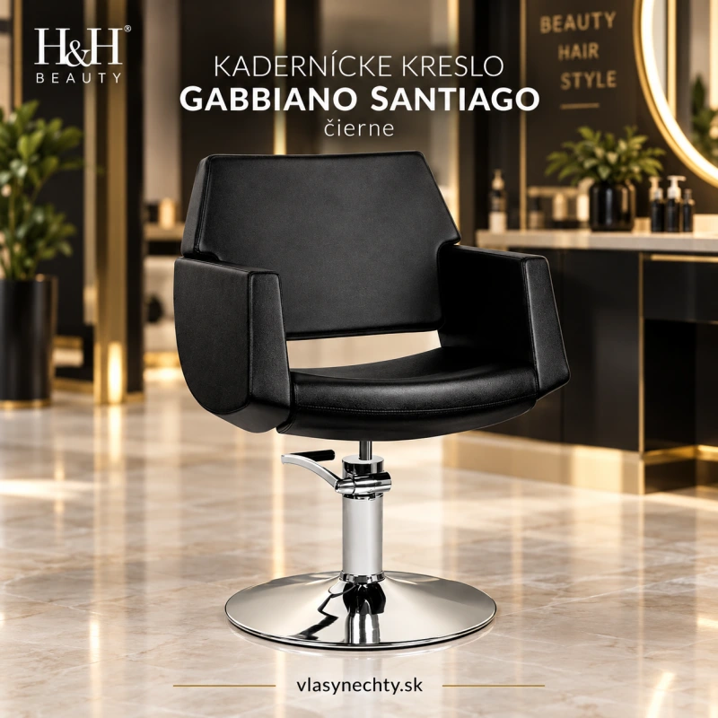 KADERNÍCKE KRESLO GABBIANO SANTIAGO ČIERNE